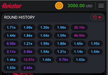 Die Round History bei Aviator ist wichtig für Strategien und Infos